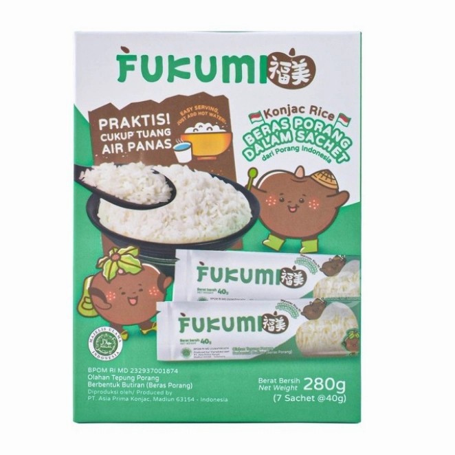 

Fukumi Beras Porang Box 280gr | Instant Konjac Rice - Mudah & Praktis