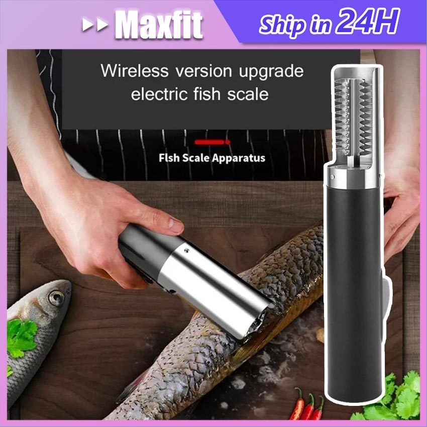 Alat Pembersih Sisik Ikan Otomatis Elektrik Stainless Steel Anti Karat Mesin Pembersih Pengupas Sisi