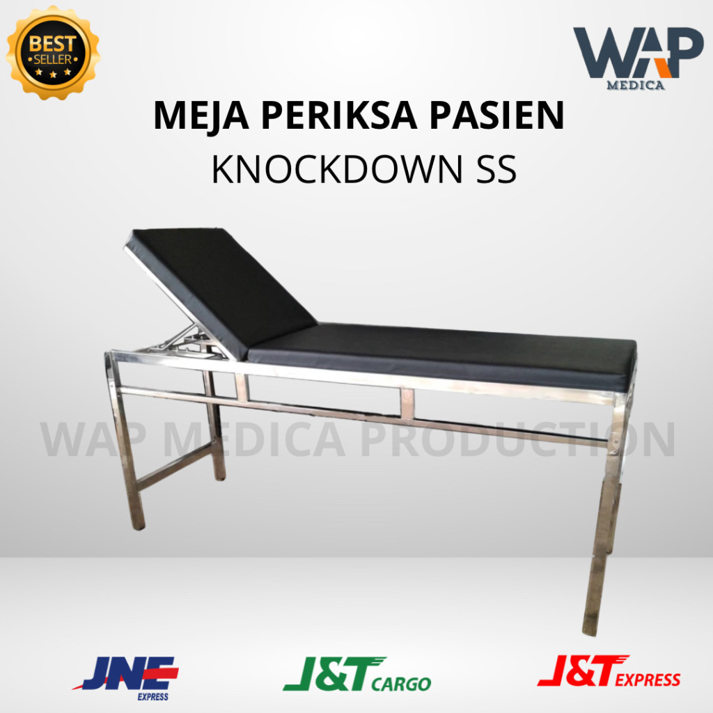 MEJA PERIKSA STAINLESS KNOCKDOWN HOLLOW | MP PASIEN STAINLESS KNOCKDOWN