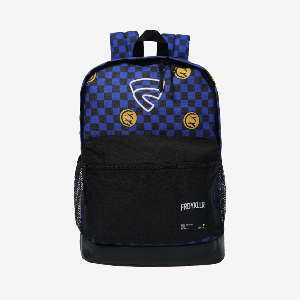 TAS PUNGGUNG RANSEL BACKPACK PRIA WANITA CHECKERBOARD HITAM FRIDAY KILLER | DIPPY CH BLUE