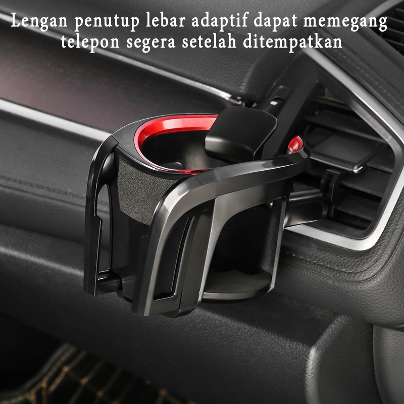 HOT DEALS CAR PHONE HOLDER CAR CUP HOLDER 2-IN-1 TEMPAT BOTOL MOBIL CUP HOLDER
