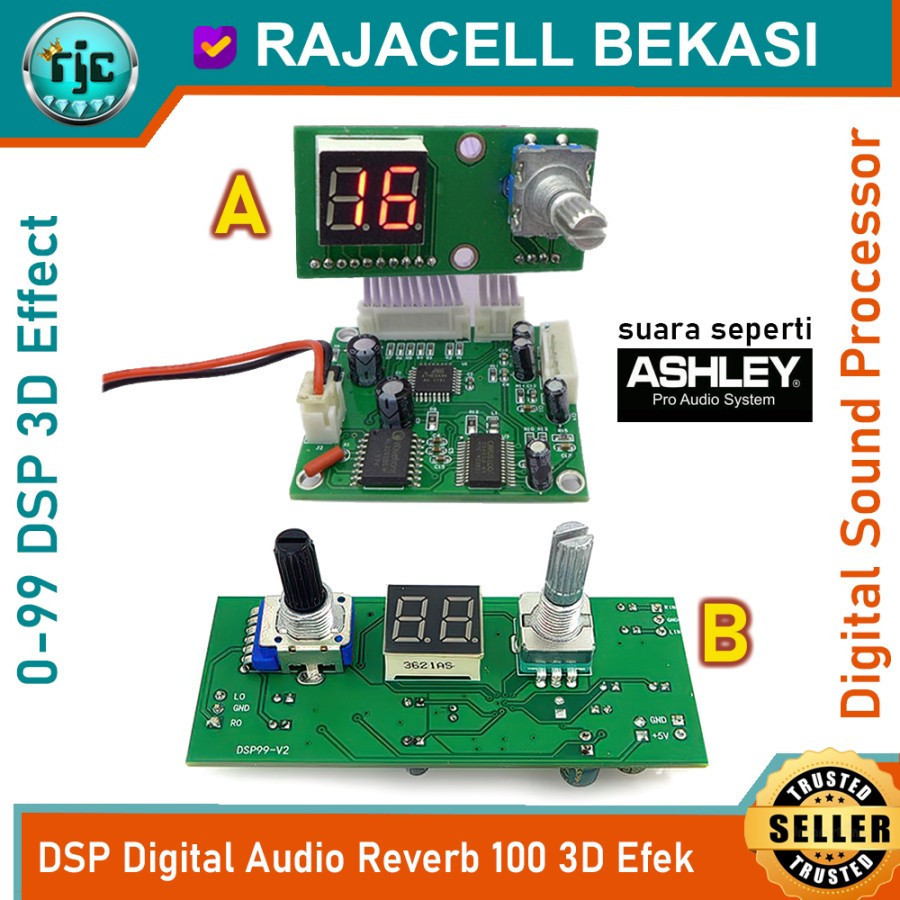 DSP Digital Reverb 99 Sound Vocal Effect Audio Processor 3D Echo Mixer