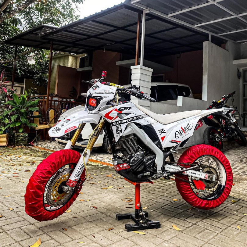 DECAL CRF 150 L FULL BODY PUTIH - Decal KLX Decal Dtracker Decal WR155 DESIGN UPDATE TERBARU ORCA