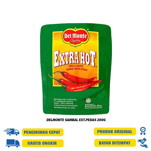 

DELMONTE SAMBAL EXT PEDAS/SAMBAL TOMAT/200GR/DELMONTE SAUS