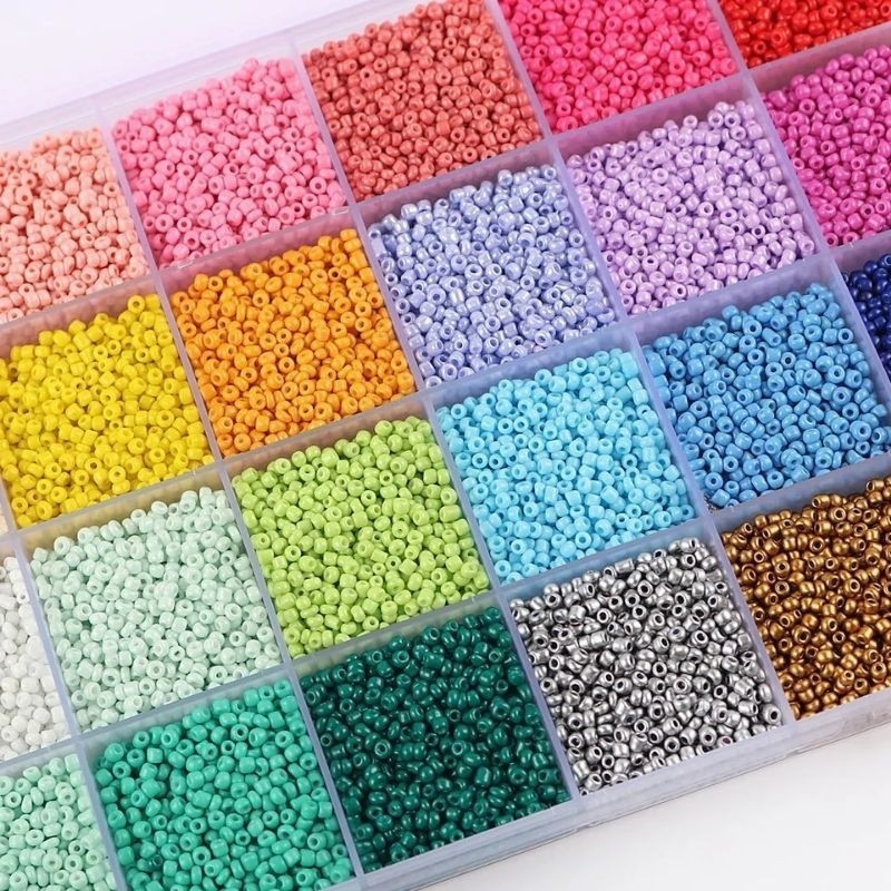 Mote Pasir 8/0 Monte Manik Gelang Kalung DIY Payet Borci 3mm Bahan Meronce Kualitas Premium Bisa Cod