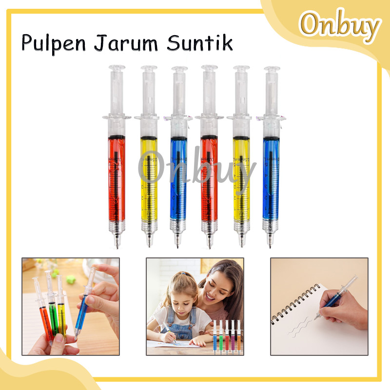 

Pulpen Jarum Suntik Lucu Syringe Ballpoint Pen