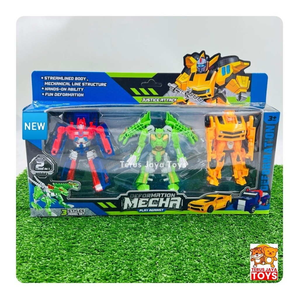 Mainan Robot Transformer Optimus Bumble Bee Dinosaurus