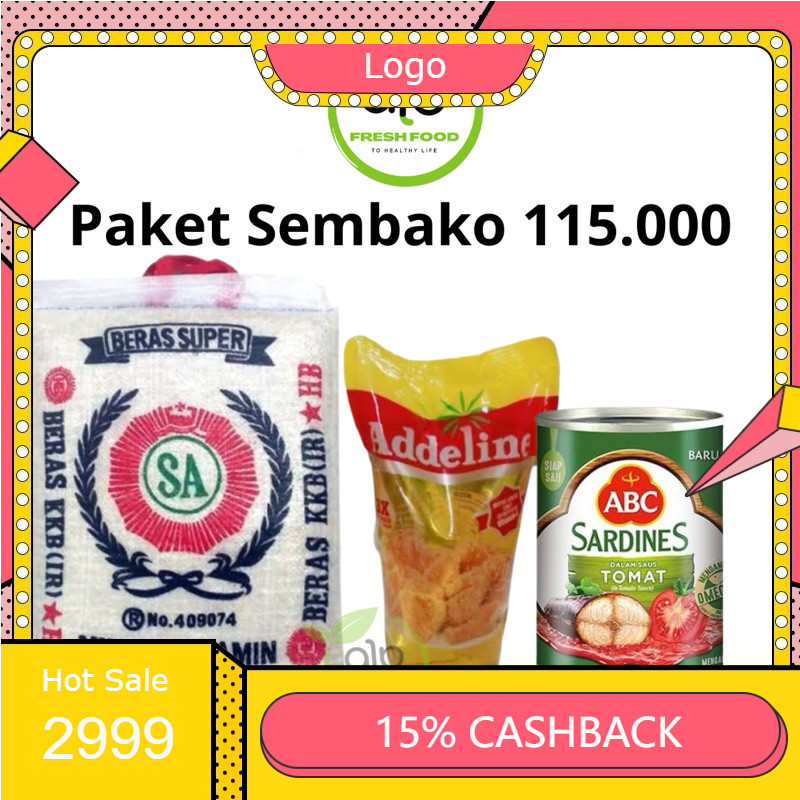 

PAKET SEMBAKO RAMADHAN BERAS Minyak goreng Sarden Gula mie