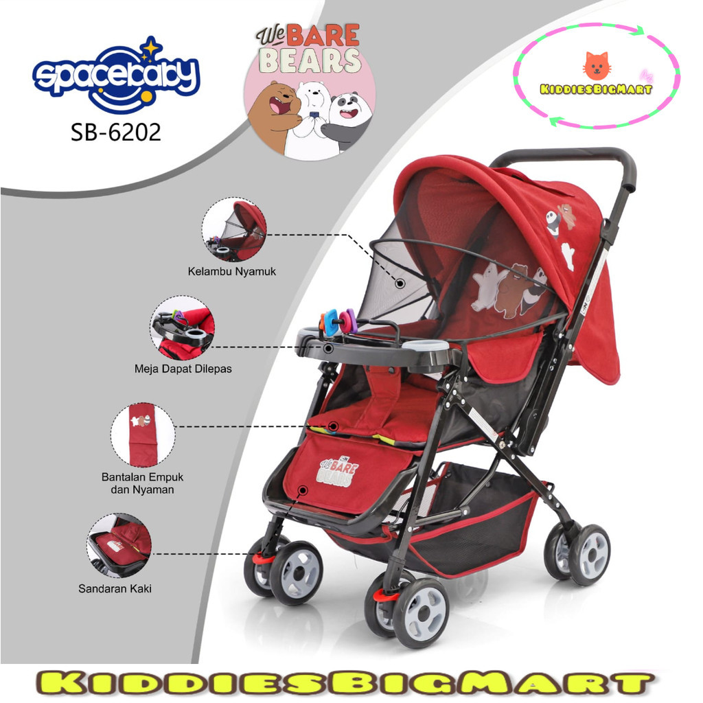 Stroller Baby Anak SpaceBaby SB 6202 Kereta Dorong Hadap Depan Belakang Space Baby SB6202