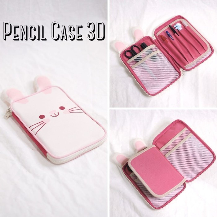 

✨LARIS✨ -PENCIL CASE 3D CUSTOM NAMA Kotak Pensil Organizer TEMPAT PENSIL LUCU
