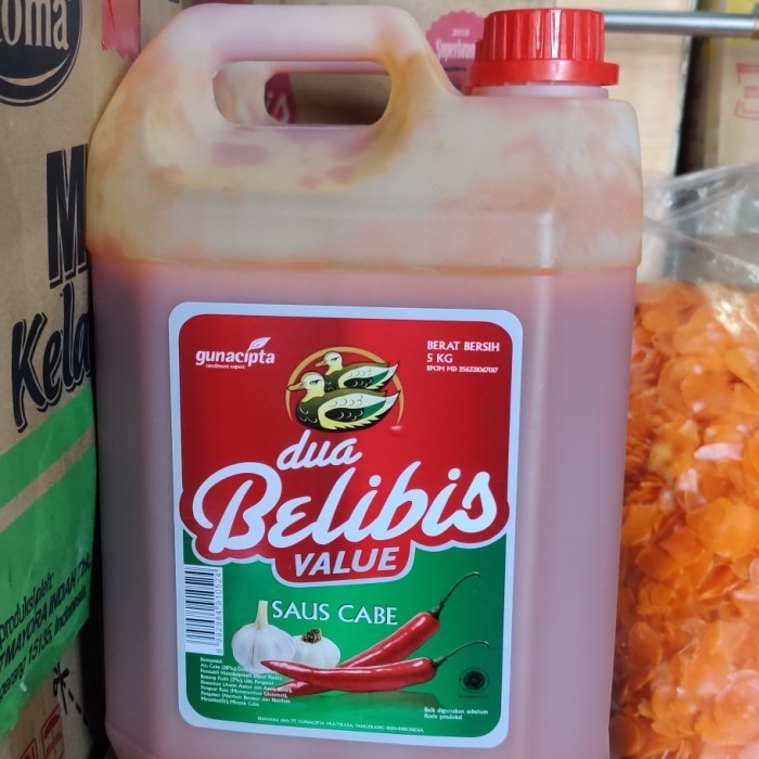 

Roux Saus Sambal Cabe Dua Belibis 5 kg Derigen Grosir