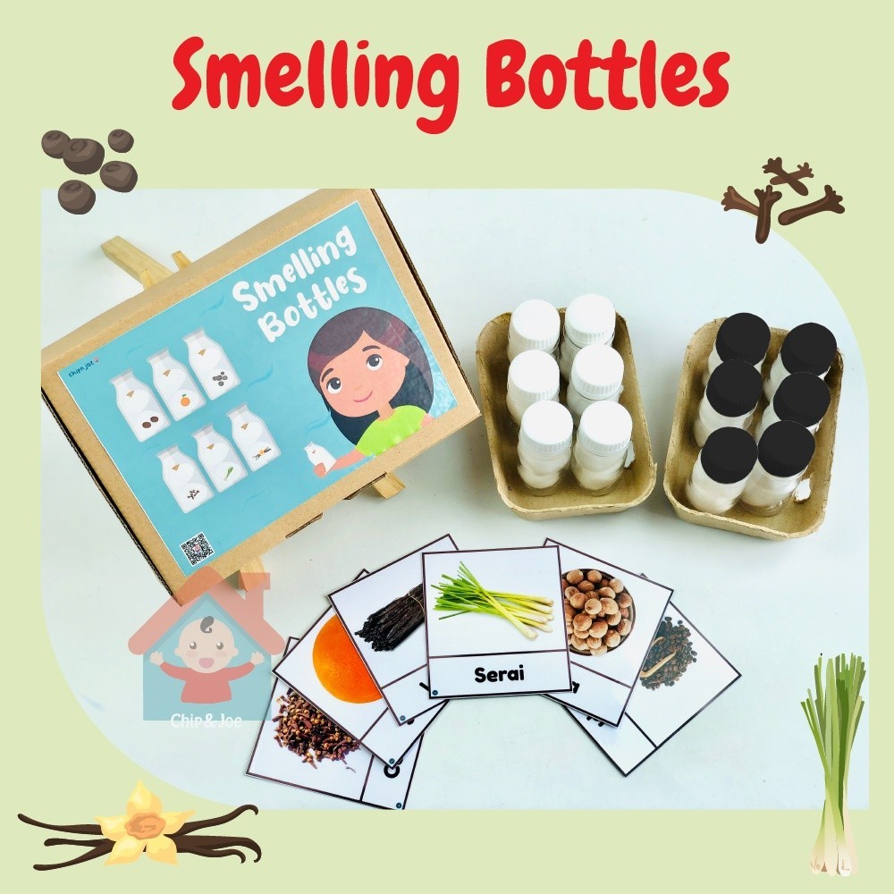 BM38KS Smelling Bottles Sensory Play Montessori Olfactory Botol Aroma