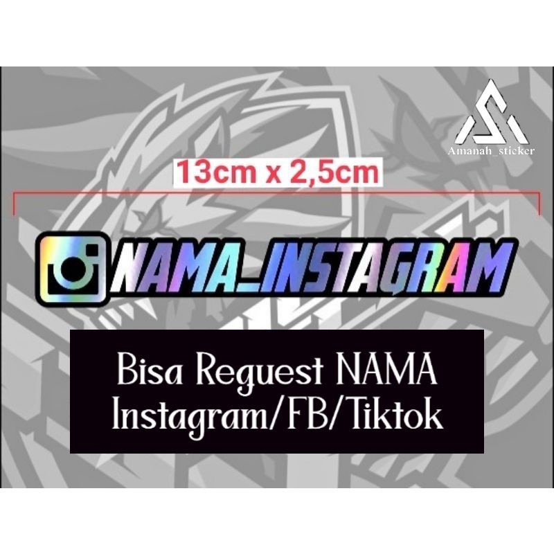 STIKER NAMA IG /STIKER NAMA INSTAGRAM /STIKER NAMA AKUN FB /STIKER NAMA TIKTOK /STIKER NAMA AKUN