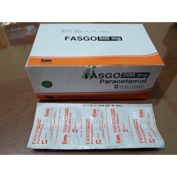 Fasgo Paracetamol 500mg Strip - Penurun Demam dan Pereda Nyeri - ALF06