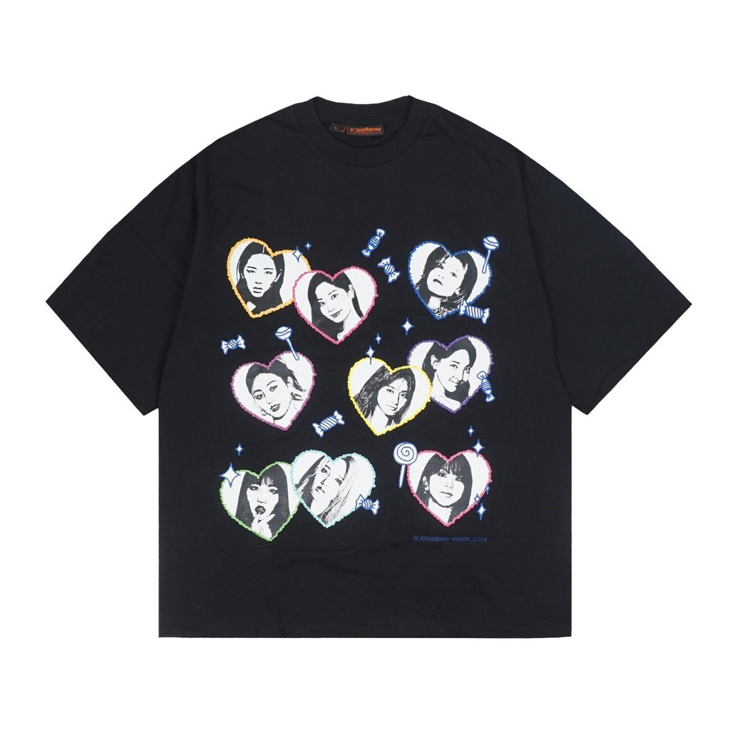 KKontener Twice ""What Is Love"" Relaxed Fit Tshirt Black - Official Merchandise