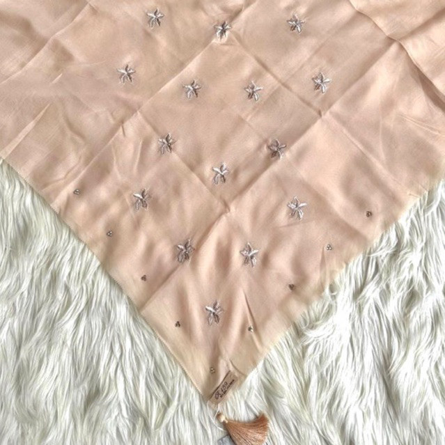 Terlaris ~Kerudung Segi Empat Baby Paris Bordir Twinkle R139 Hijab  Kekinian Hijab Premium Hijab Ter