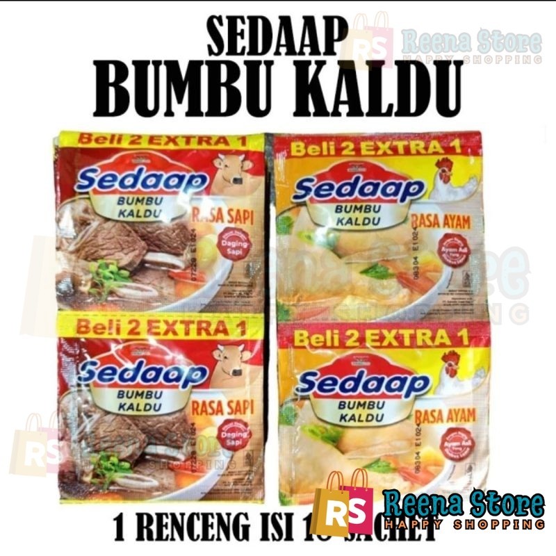 

bumbu sedaap kaldu 1 renceng 12+6 sachet - Reena Store