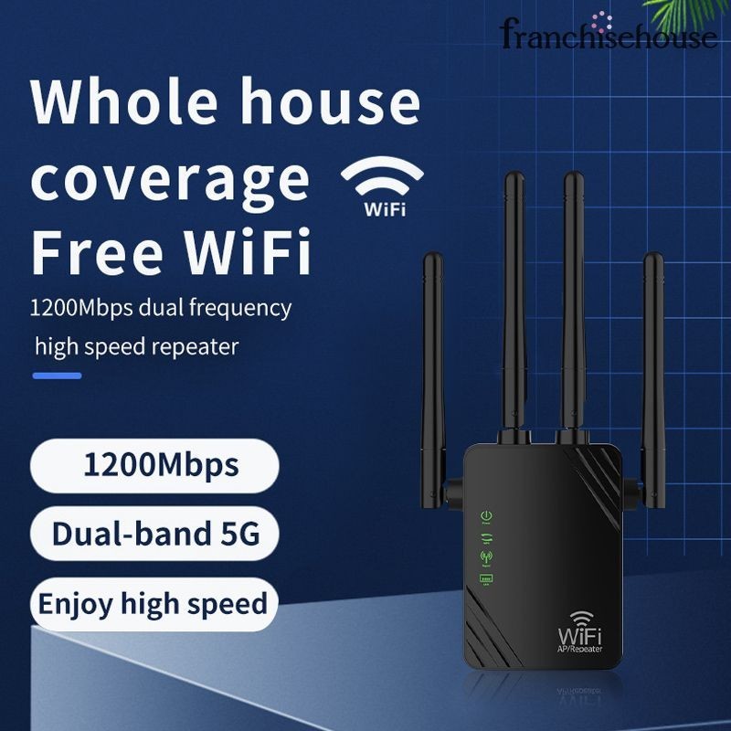 Boster Penguat Penerima Pemancar Sinyal Repeater Wifi Router Alat Penyambung Wifi Jarak Jauh WIFI Ro