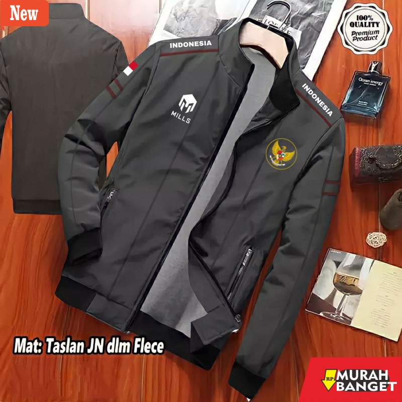 jaket bomber pria original JAKET MILLS GARUDA INDONESIA