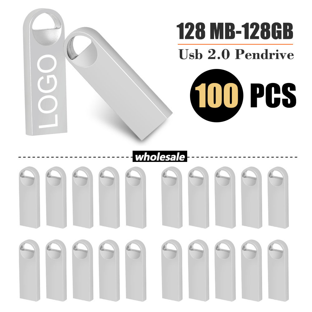 

100pcs/lot Mini Pendrive 8GB 16GB 32GB USB Flash Drive 64GB 128GB Pen Drive Memory Drive Flash USB Stick 2.0 Pendrive Free Logo