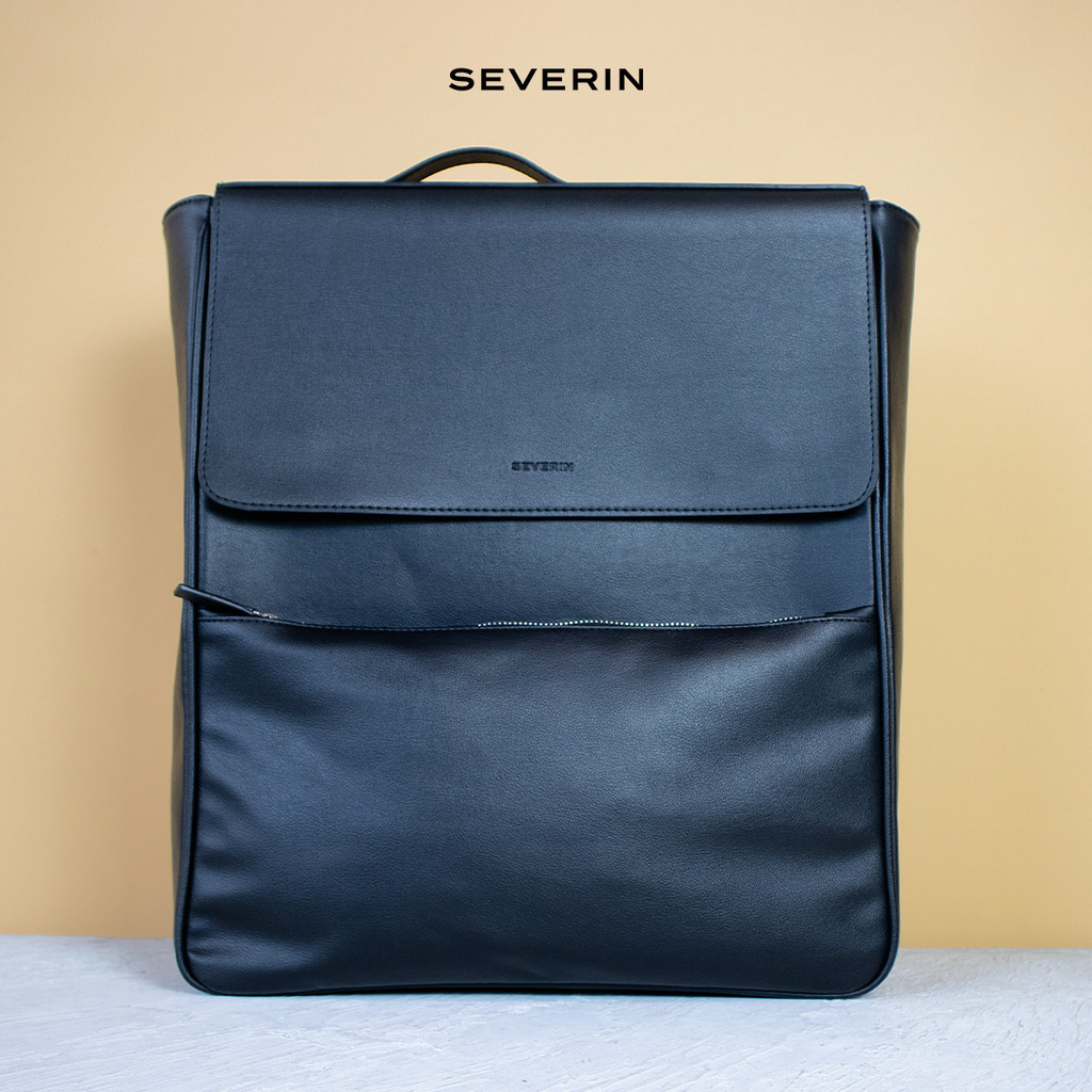 Tas Ransel Laptop Tablet Jumbo Kulit / Tas Ransel Kerja Atau Kantor / Walton-SEVERIN