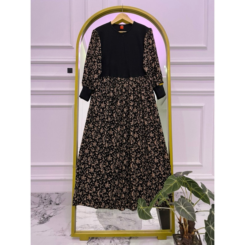 Gamis Inces Terbaru Kekinian Bahan Rayon Kombinasi Kaos Rip