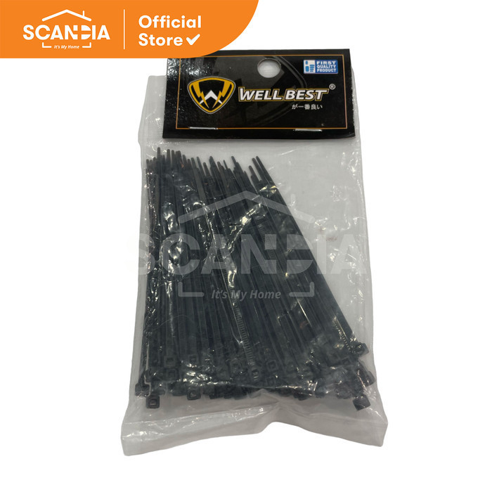 

SCANDIA Wellbest Kabel Tie Hitam 10cm/ 100Pcs