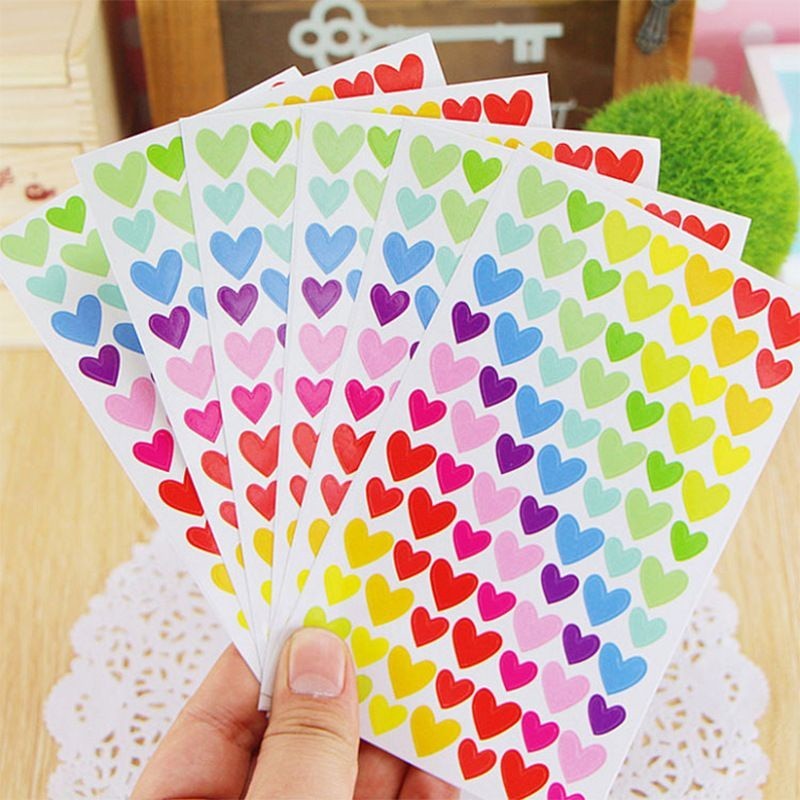 

sticker reward anak colorful dot heart love star scrapbook bujo jurnal journal Stiker Deco | stiker reward