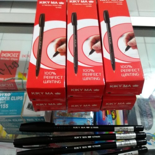 

Pulpen Kiky MA 0.7 Mm 1 Pack Isi 12 Pcs / Polpen Tinta Hitam / Ballpoint