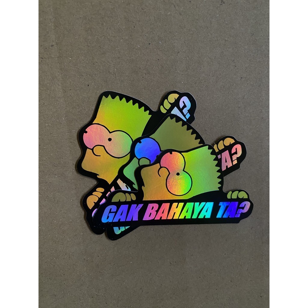 

Sticker Hologram Aestetik keren THE SIMPSONS NGGA BAHAYA TA  - STH18 - THE SIMPSONS NGGA BAHAYA TA 