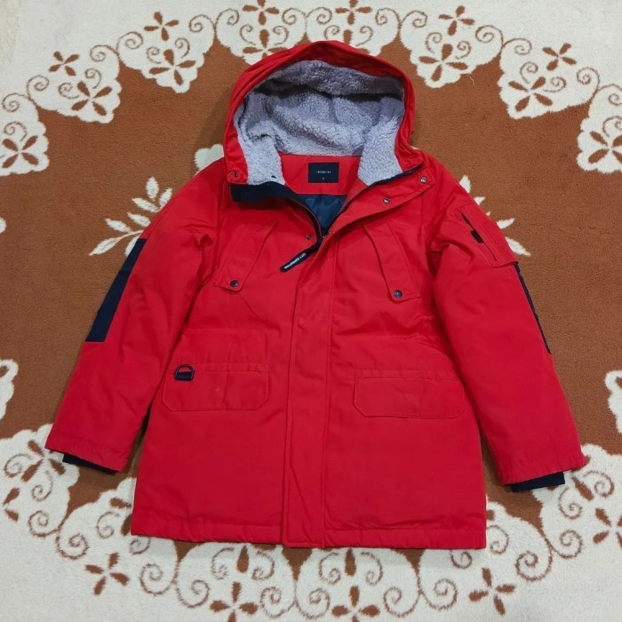 Jaket Bulang UNIONBAY merah Size L ( P : 72cm x L : 55cm ) Murah bagus untuk harian