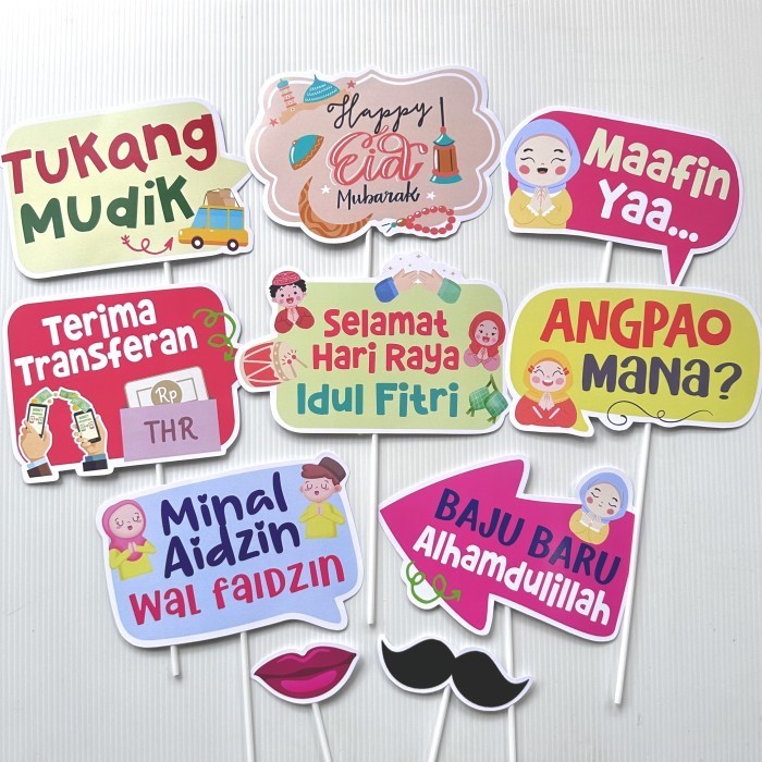 Lalalo_ PHOTO PROPS LEBARAN FUN PROPS PHOTOBOOTH DEKORASI IDUL FITRI