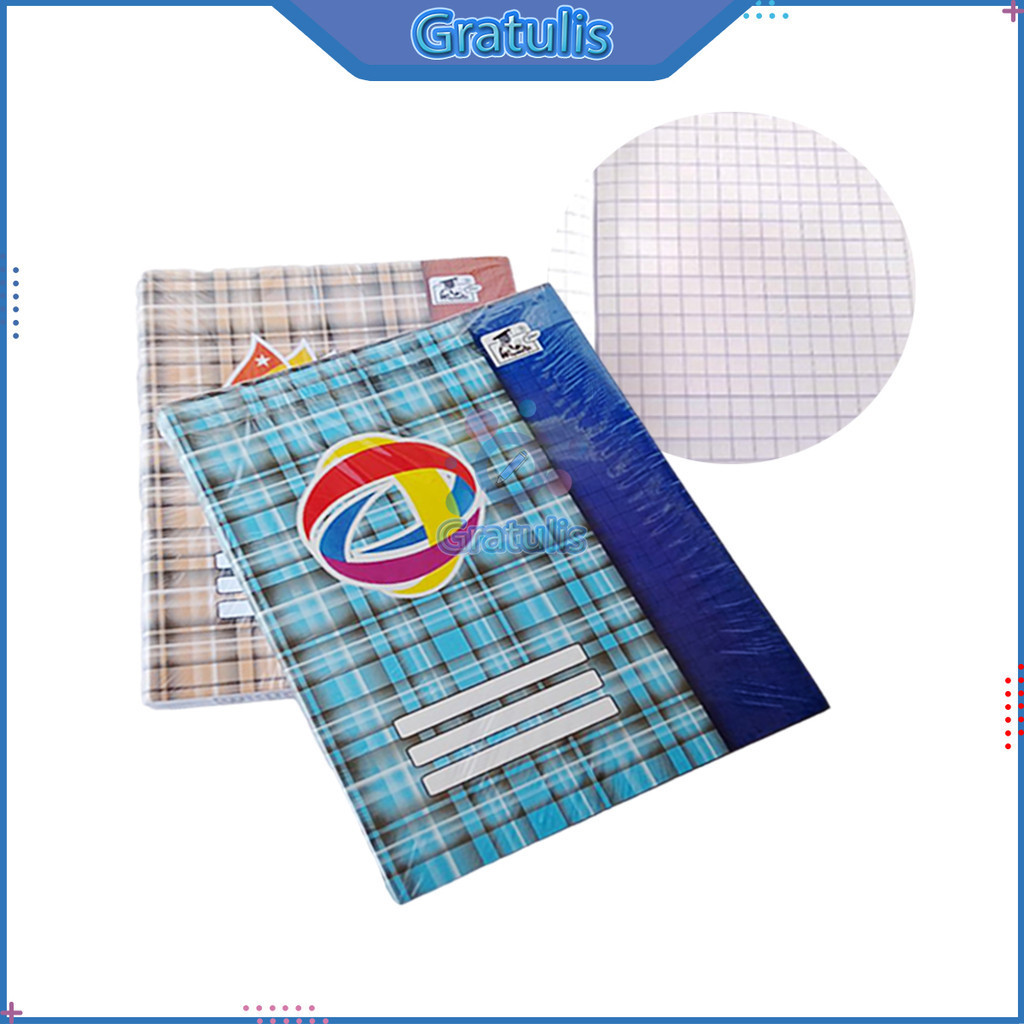 

BUKU KOTAK BESAR WISUDA 38 LEMBAR (1 PACK/10 BUKU) / BUKU STRIMIN UKURAN 1,5 CM / BUKU MATEMATIKA A5 KUARTO