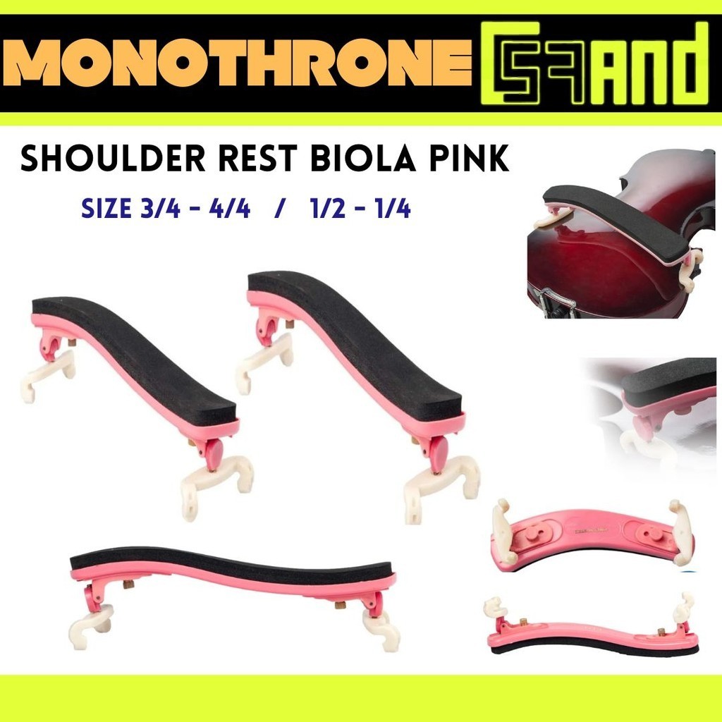 Shoulder Rest Biola Violin Pink 3/4 4/4 1/2 1/4 1/8 Shoulder Rest Pink