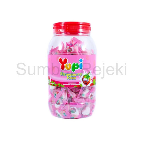 

PERMEN YUPI STRAWBERRY KISS JAR KEMASAN TOPLES 300 GRAM | ISI +- 120