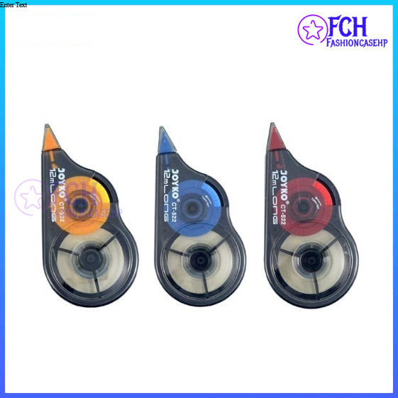 

FCH TIP EX CORRECTION TAPE CT-522 JENIA KERTAS ROLL MURAH 12 METER CT 522 TIPEX ATK STATIONARY