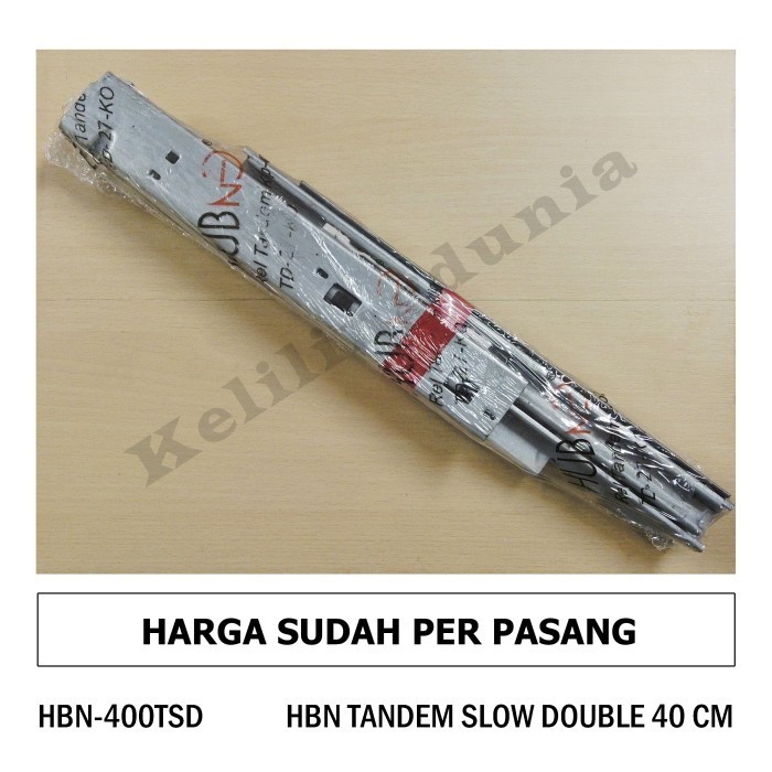 Rel Laci Tanam Tandem 40 CM Merek HUBEN Double Slow Extension Silver