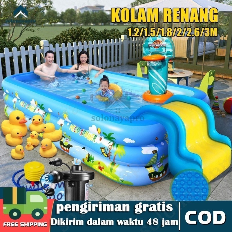 kolam renang anak jumbo/balon renang anak/mainan kolam renang anak balon renang anak kolam karet/Lar