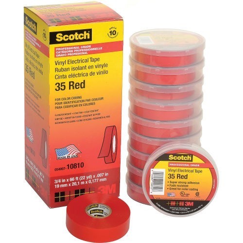 

3M Scotch 35 Red. 19mm x 20.1m x 0.177mm