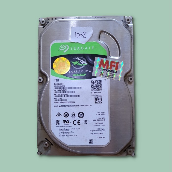 Hardisk 1 Tb Hdd 1 tera sentinel 100