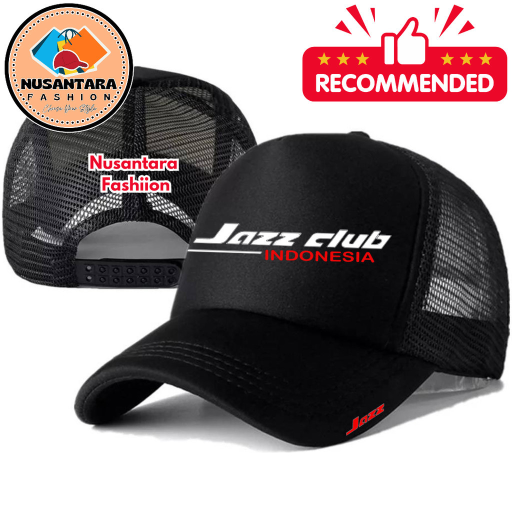 Nusantara Fashiion Topi Trucker HONDA JAZZ - Topi Distro HONDA JAZZ Logo - Topi HONDA JAZZ Premium -