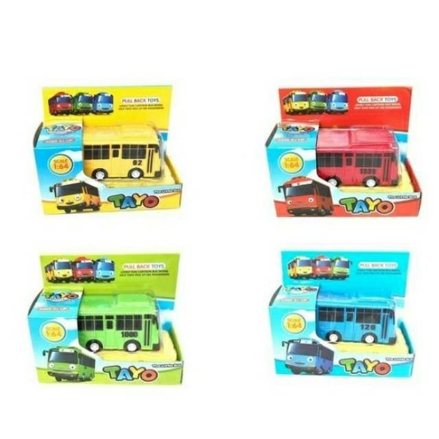 [TAYO] Mainan Anak Mobil Bus Tayo Set Ecer - Mobil Mobilan Pull Back SET