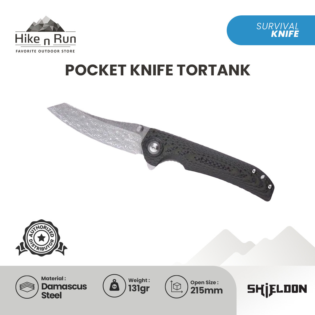 Pisau Lipat Survival Shieldon Pocket Knife Tortank  7091D
