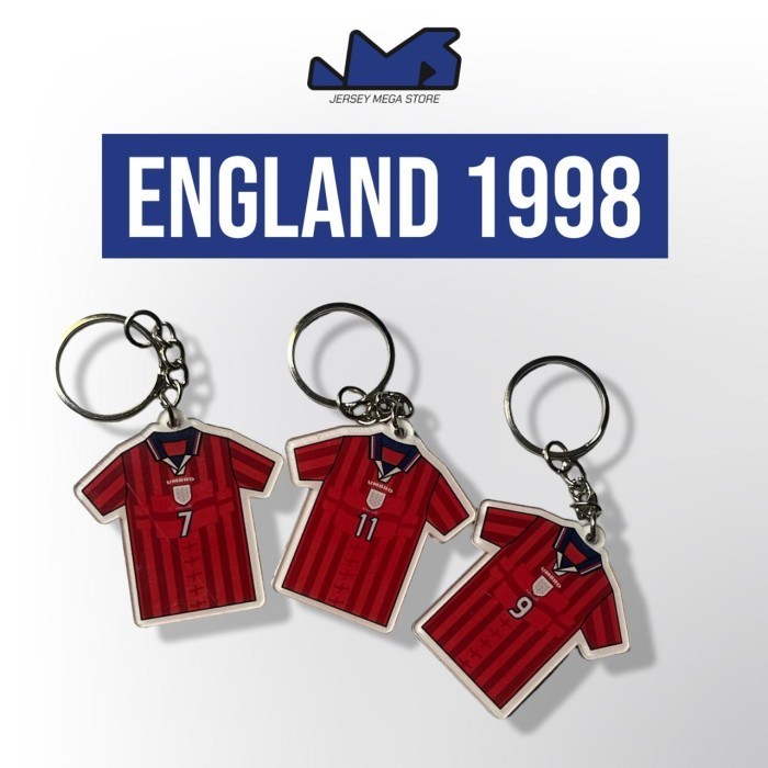 KEYCHAIN 1998 ENGLAND AWAY GANTUNGAN KUNCI