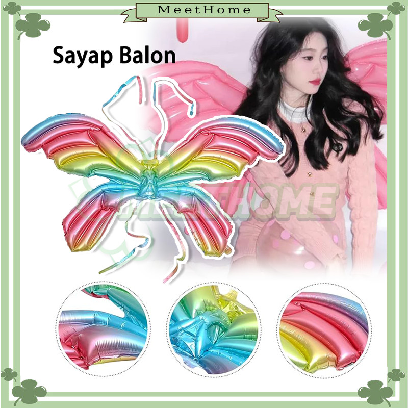 Balon Foil Sayap Kupu-Kupu/Balon Sayap Kupu Kupu/Balon Foil Bentuk Sayap Kupu