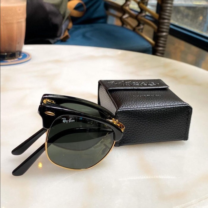 Kacamata Rayban Clubmaster Folding Lipat Authentic Hard Diamond