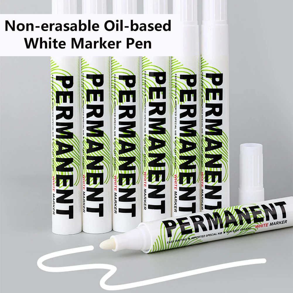 

BABYBOZ - WHITE MARKER Spidol Ban Permanen Oil Based Marker Waterproof 2mm 1mm BUKAN TOYO PAINT TYRE WHEEL GRAFFITI RODA MOBIL