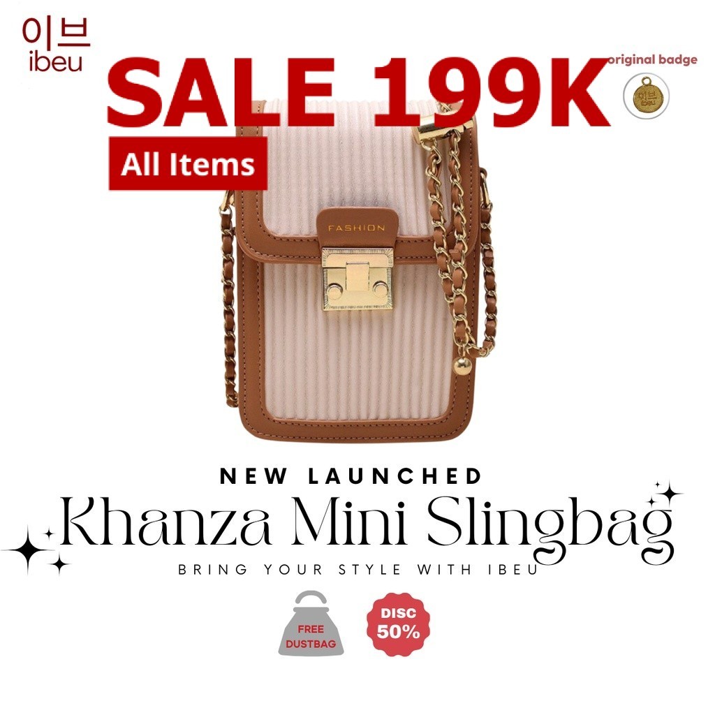[PROMO] IBEU Tas Khanza Pesta Mewah Mini Kecil Selempang Slingbag Wanita Pesta Santai Elegan Import
