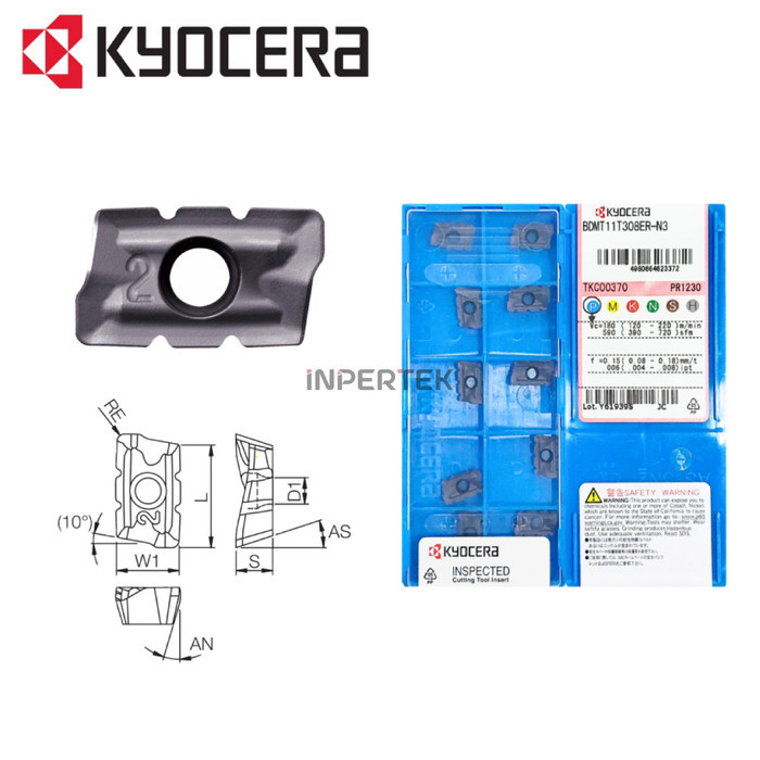 YM27 Insert BDMT 11T308 ER-N2 KYOCERA Pahat Milling BDMT 11 T3 08  Mata BDMT11T308-ER