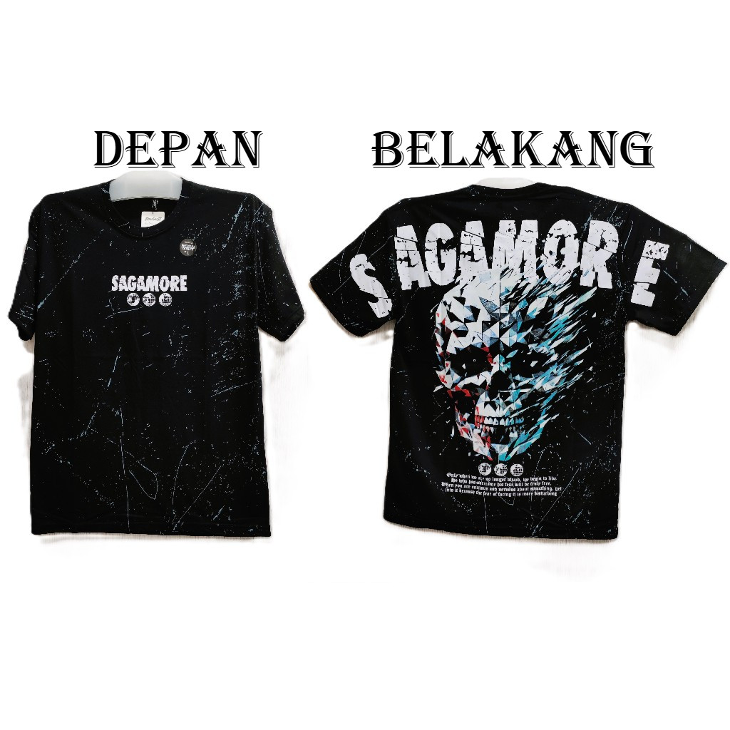 OMG Kaos oblong cowok sablon depan belakang